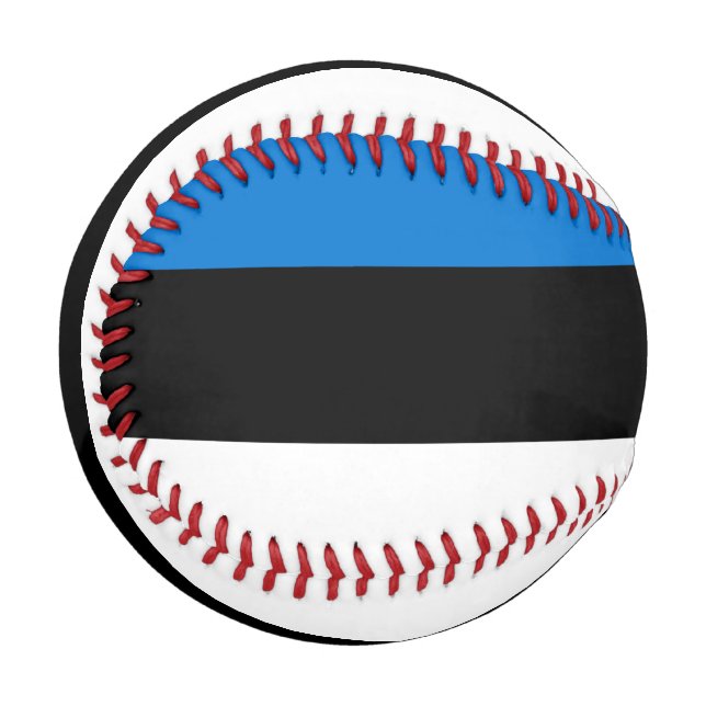 Pelota De Béisbol Béisbol patriótico con bandera de Estonia (Anverso izquierdo)