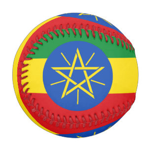 Pelota De Béisbol Béisbol patriótico con bandera de Etiopía