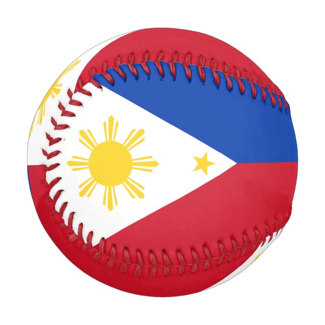 Pelota De Béisbol Béisbol patriótico con bandera de Filipinas (Anverso izquierdo)