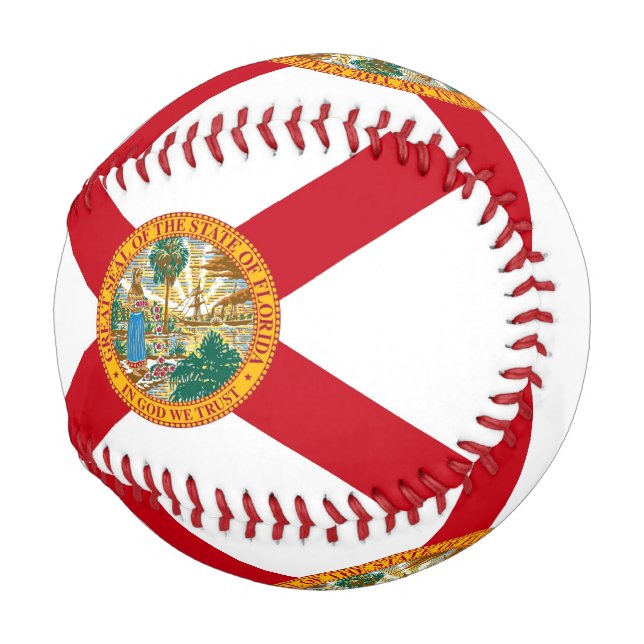 Pelota De Béisbol Béisbol patriótico con bandera de Florida, Estados (Anverso derecho)