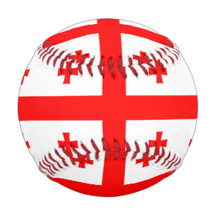 Pelota De Béisbol Béisbol patriótico con bandera de Georgia