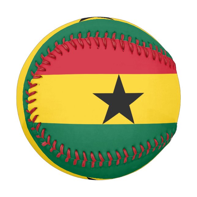 Pelota De Béisbol Béisbol patriótico con bandera de Ghana (Anverso izquierdo)