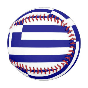 Pelota De Béisbol Béisbol patriótico con bandera de Grecia