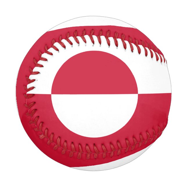 Pelota De Béisbol Béisbol patriótico con bandera de Groenlandia (Anverso izquierdo)
