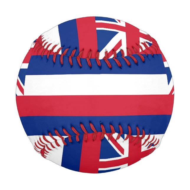 Pelota De Béisbol Béisbol patriótico con bandera de Hawaii, Estados  (Reverso)
