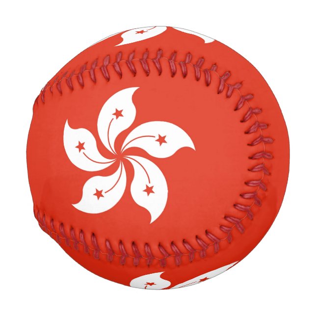 Pelota De Béisbol Béisbol patriótico con bandera de Hong Kong (Anverso derecho)