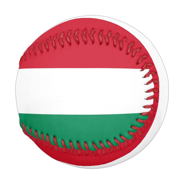 Pelota De Béisbol Béisbol patriótico con bandera de Hungría (Anverso derecho)