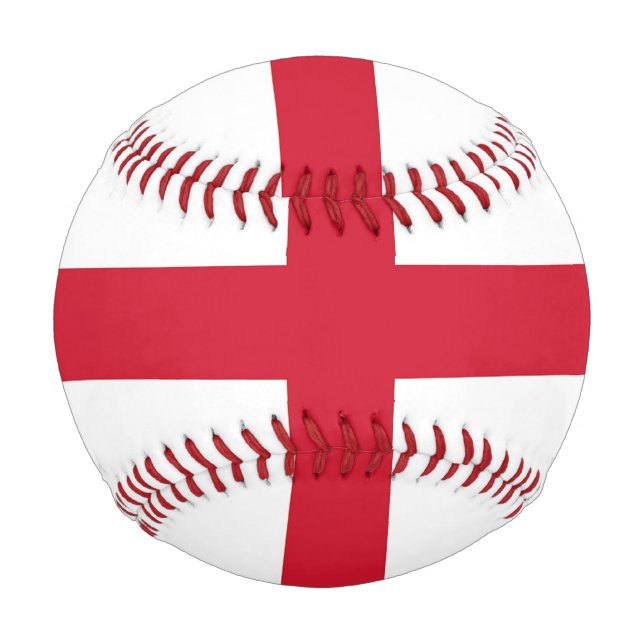 Pelota De Béisbol Béisbol patriótico con bandera de Inglaterra (Reverso)