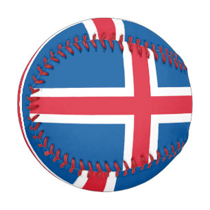 Pelota De Béisbol Béisbol patriótico con bandera de Islandia