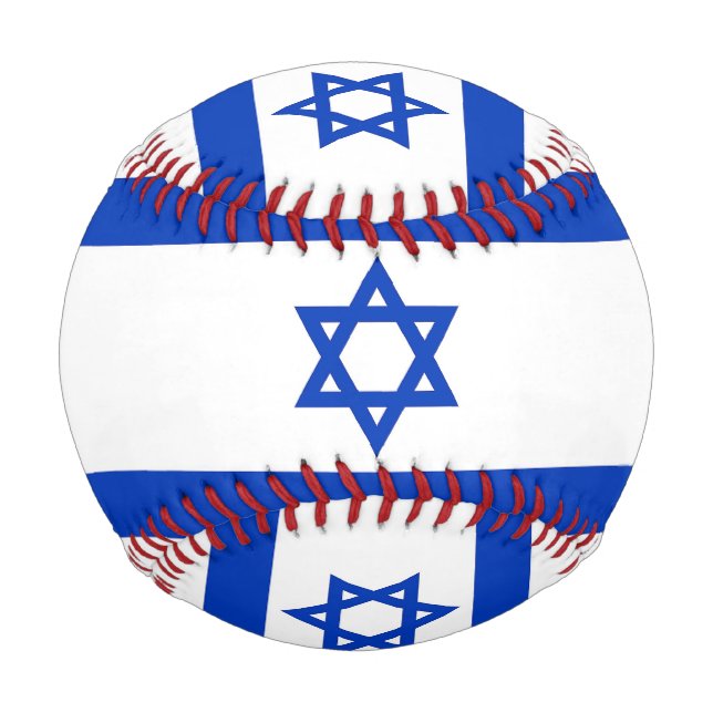 Pelota De Béisbol Béisbol patriótico con bandera de Israel (Reverso)