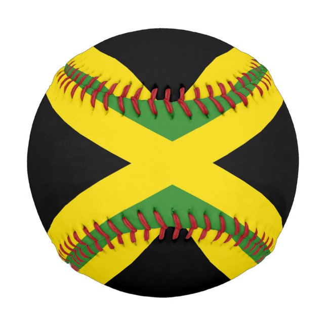 Pelota De Béisbol Béisbol patriótico con bandera de Jamaica (Reverso)