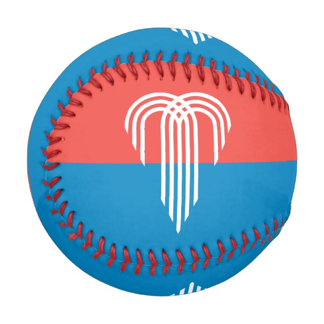 Pelota De Béisbol Béisbol patriótico con bandera de Kansas City (Anverso izquierdo)