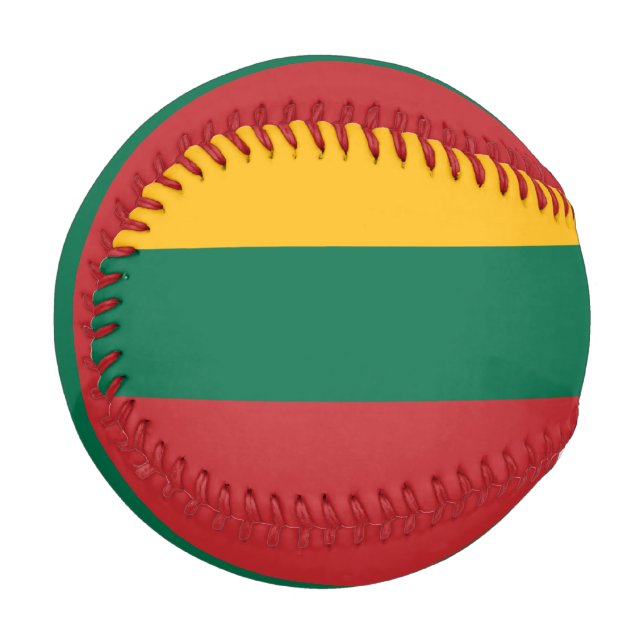Pelota De Béisbol Béisbol patriótico con bandera de Lituania (Anverso izquierdo)