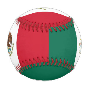 Pelota De Béisbol Béisbol patriótico con bandera de México