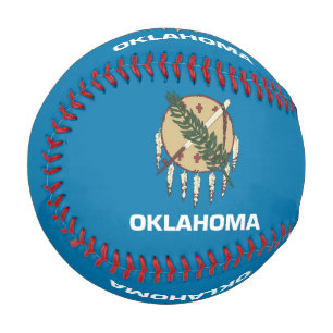 Pelota De Béisbol Béisbol patriótico con bandera de Oklahoma