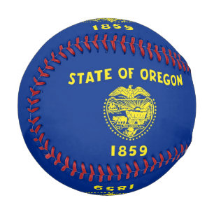 Pelota De Béisbol Béisbol patriótico con bandera de Oregón
