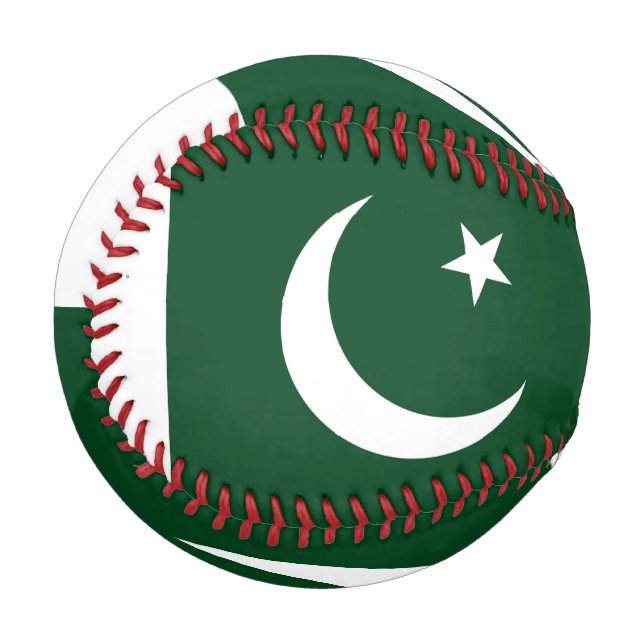 Pelota De Béisbol Béisbol patriótico con bandera de Pakistán (Anverso izquierdo)