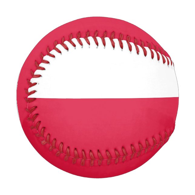 Pelota De Béisbol Béisbol patriótico con bandera de Polonia (Anverso izquierdo)