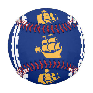 Pelota De Béisbol Béisbol patriótico con bandera de Quebec City
