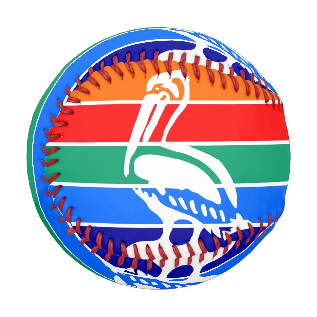 Pelota De Béisbol Béisbol patriótico con bandera de San Petersburgo (Anverso izquierdo)