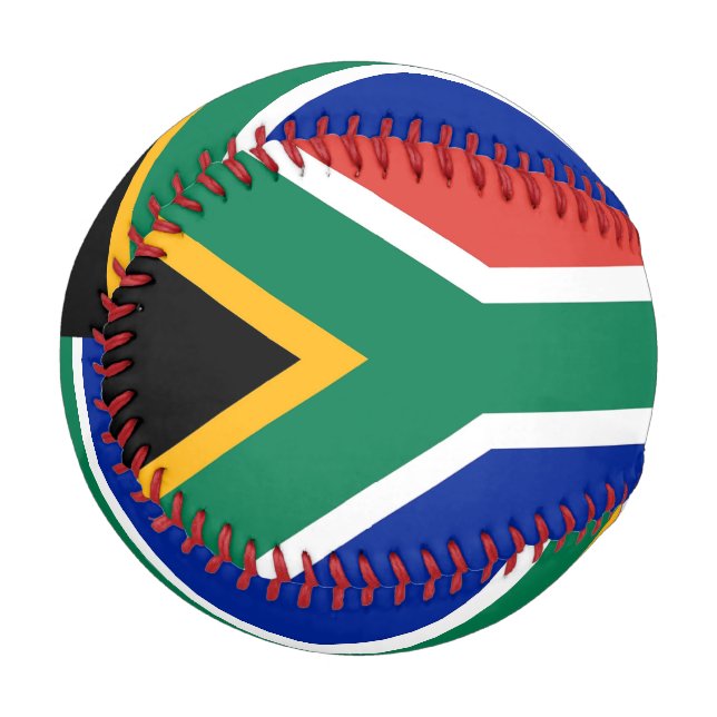 Pelota De Béisbol Béisbol patriótico con bandera de Sudáfrica (Anverso izquierdo)