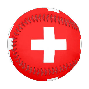 Pelota De Béisbol Béisbol patriótico con bandera de Suiza