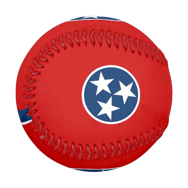 Pelota De Béisbol Béisbol patriótico con bandera de Tennessee (Anverso izquierdo)