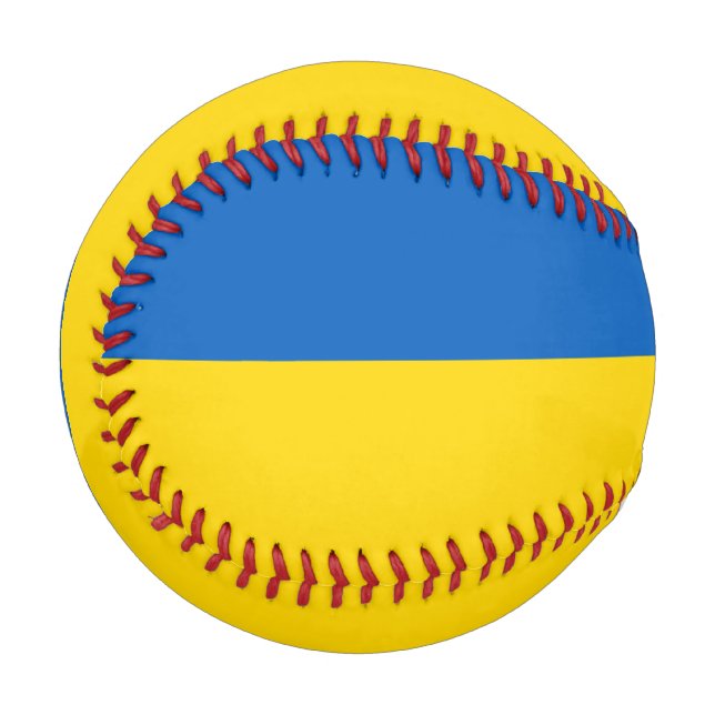 Pelota De Béisbol Béisbol patriótico con bandera de Ucrania (Anverso izquierdo)