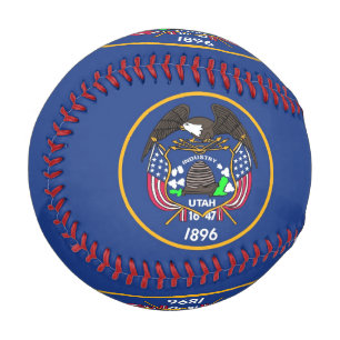 Pelota De Béisbol Béisbol patriótico con bandera de Utah