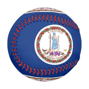 Pelota De Béisbol Béisbol patriótico con bandera de Virginia
