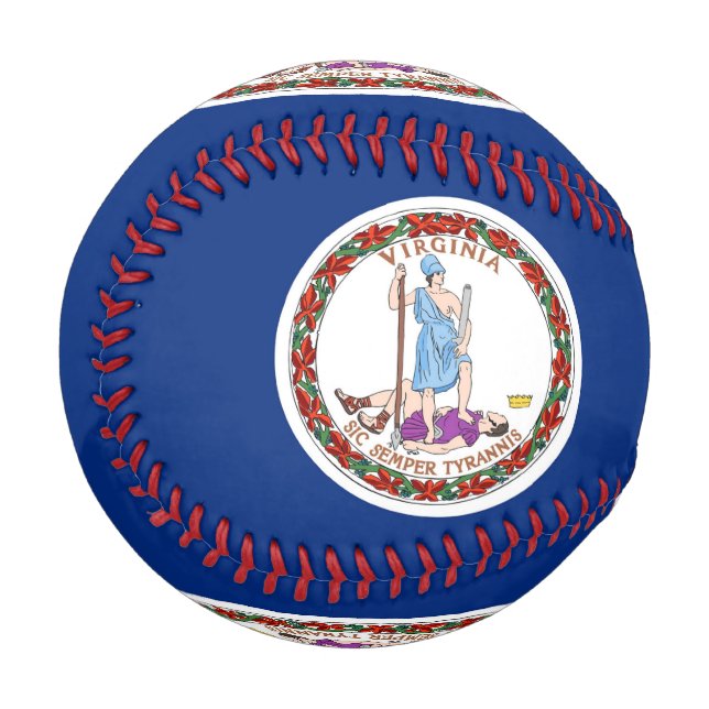 Pelota De Béisbol Béisbol patriótico con bandera de Virginia