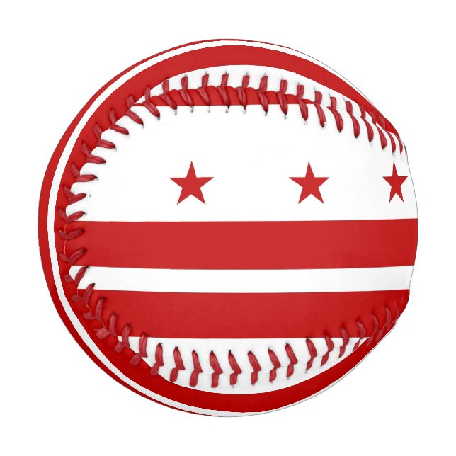 Pelota De Béisbol Béisbol patriótico con bandera de Washington DC (Anverso izquierdo)