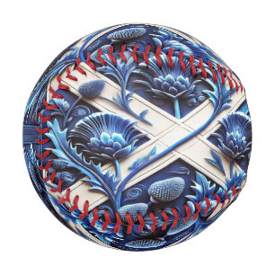 Pelota De Béisbol Béisbol patriótico con diseño escocés Thistles