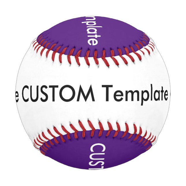 Pelota De Béisbol Béisbol personalizado, BLANCO Y PURPLE (Anverso)