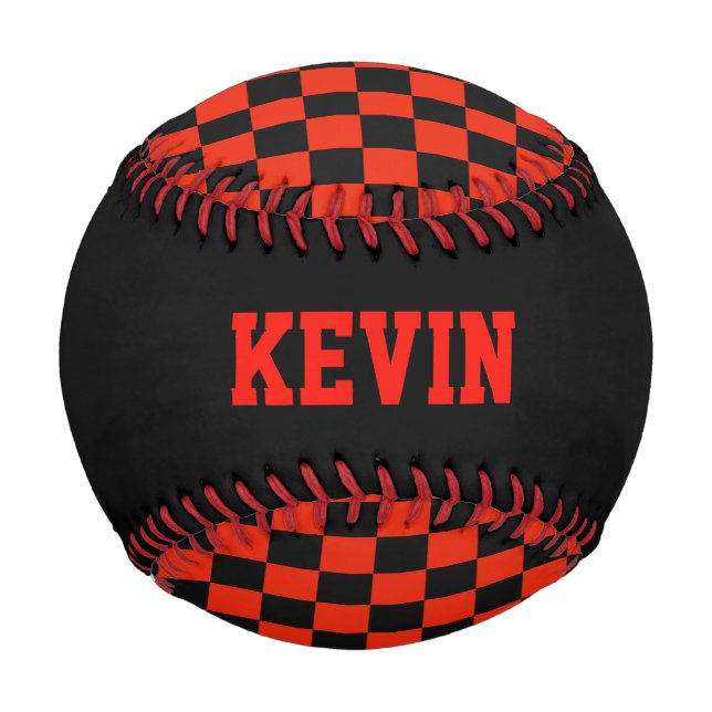 Pelota De Béisbol Béisbol Personalizado con control rojo y negro (Anverso)