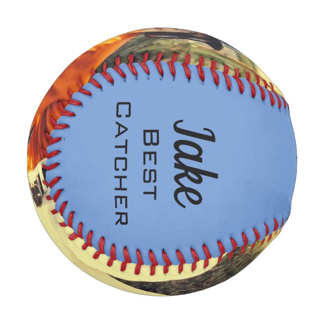 Pelota De Béisbol Béisbol personalizado con foto (Reverso derecho)