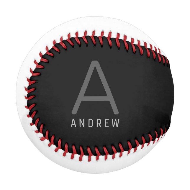 Pelota De Béisbol Béisbol personalizado con nombre e inicio (Anverso izquierdo)
