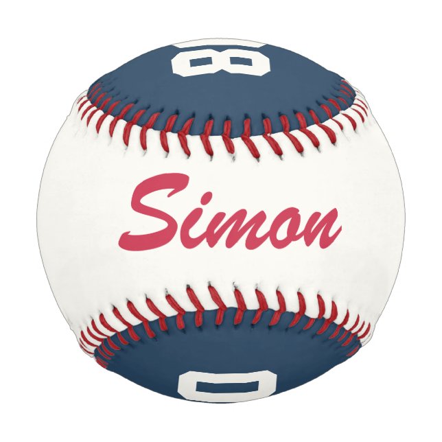 Pelota De Béisbol Béisbol personalizado con nombre y edad (Reverso)