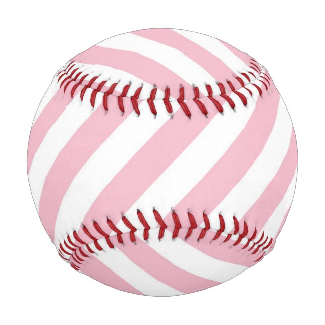 Pelota De Béisbol Béisbol Personalizado de enlace rosado (Reverso)
