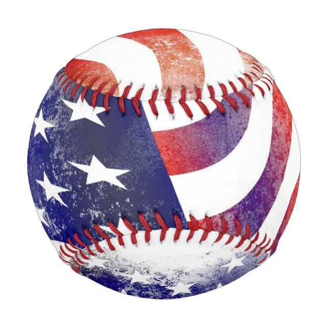 Pelota De Béisbol Béisbol Personalizado de la FLAG AMERICANA (Anverso)
