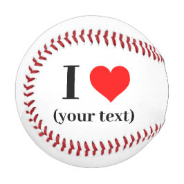 Pelota De Béisbol Béisbol - Personalizado I corazón (su texto)