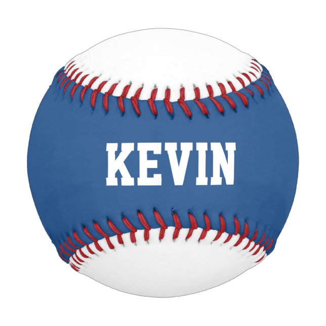 Pelota De Béisbol Béisbol Personalizado Rojo, Blanco y Azul (Anverso)