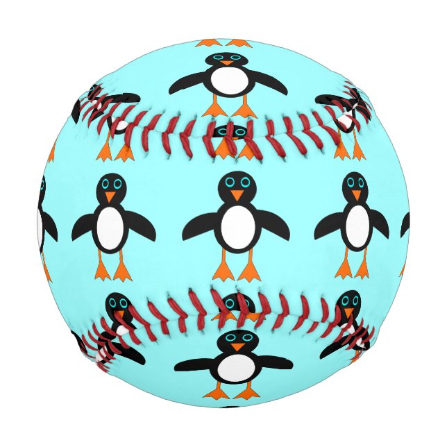 Pelota De Béisbol Béisbol Pingüino Cute (Anverso)