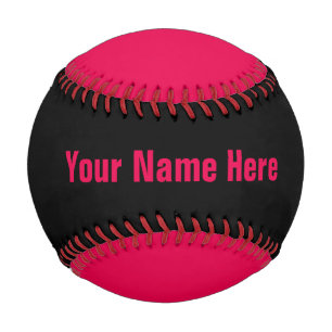 Pelota De Béisbol Béisbol rosa y negro personalizado neón