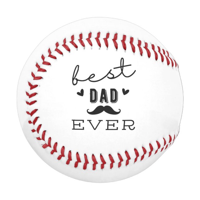 Pelota De Béisbol 'Best Dad Ever' Father's Day Fun Birthday Gift  (Anverso izquierdo)