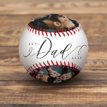 Pelota De Béisbol Best Dad Ever Script Father's Day 4 Photo Collage<br><div class="desc">Send a beautiful personalized father's day gift or birthday gift to your dad that he'll cherish. Special personalized father's day family photo collage to display your special family photos and memories. Our design features a simple 4 photo collage design with "Dad" designed in a beautiful handwritten black script style. Customize...</div>