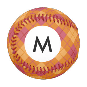 Pelota De Béisbol Bias monográficas colocadas en Naranja y rosa