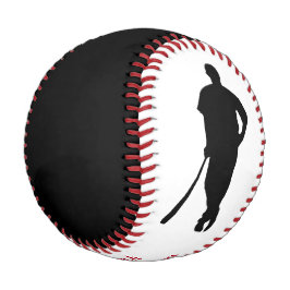 Pelota De Béisbol Black Red Champion Coach Personalized