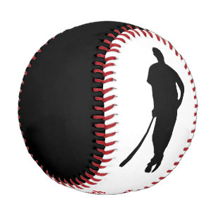 Pelota De Béisbol Black Red Champion Coach Personalized