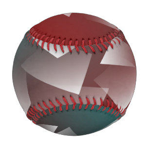 Pelota De Béisbol blanco roto en burdeos verde azulados
